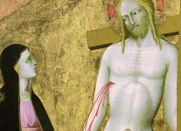 Christus patiens tra la Vergine e santa Lucia