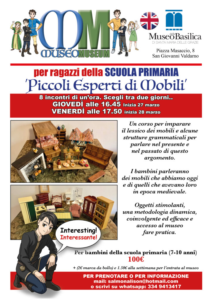 Corso di 8 incontri sull'importanza dell'arredamento ieri e oggi grazie alle opere della collezione museale